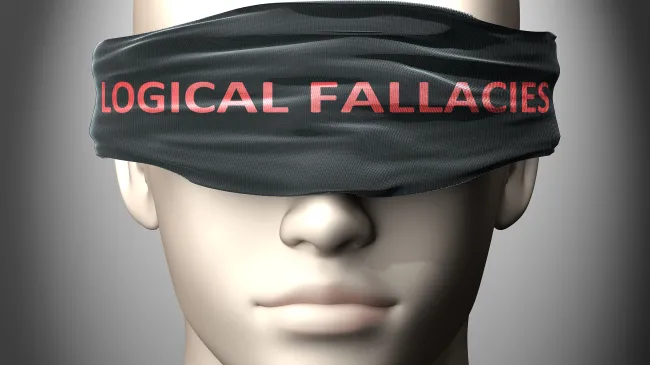 Logical fallacy blindfold
